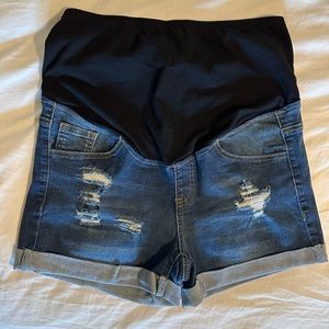 Denim Maternity Shorts